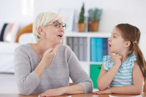 Speech therapy by restricting watching television